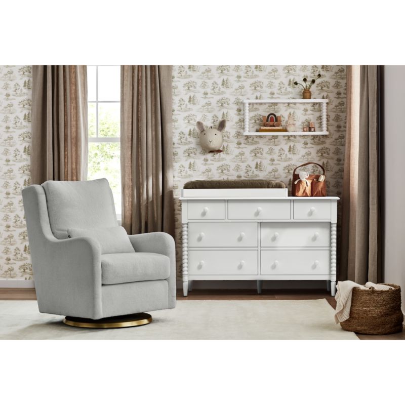 Commode à 7 tiroirs larges en bois Jenny Lind pour enfants