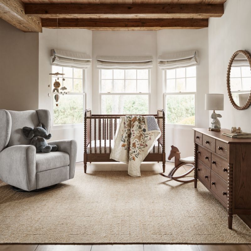 Lampe de table pour enfants en céramique craquelée, motif lapin des bois