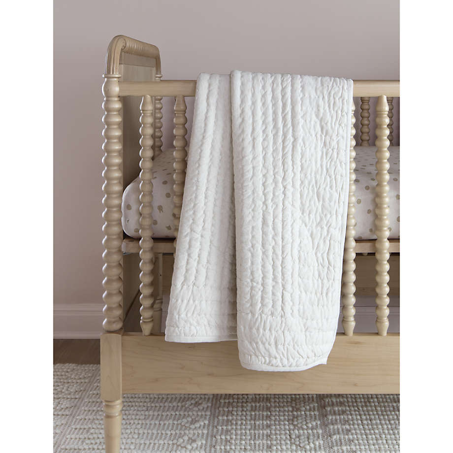 Couverture de berceau en jersey bio « Première fois » pour bébé