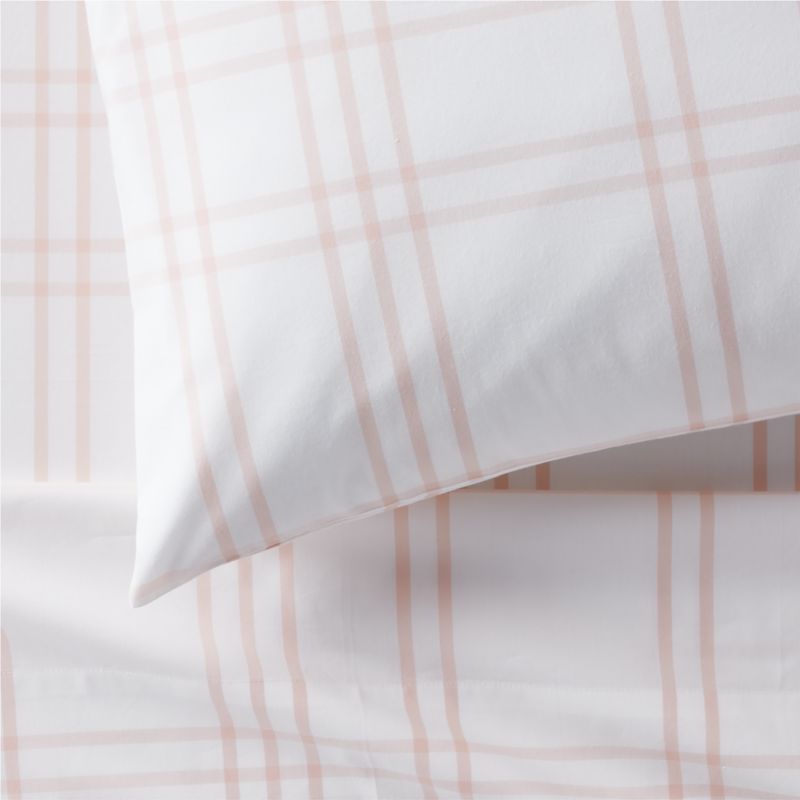 Taie d'oreiller en coton biologique teint en fil pour enfants Stax