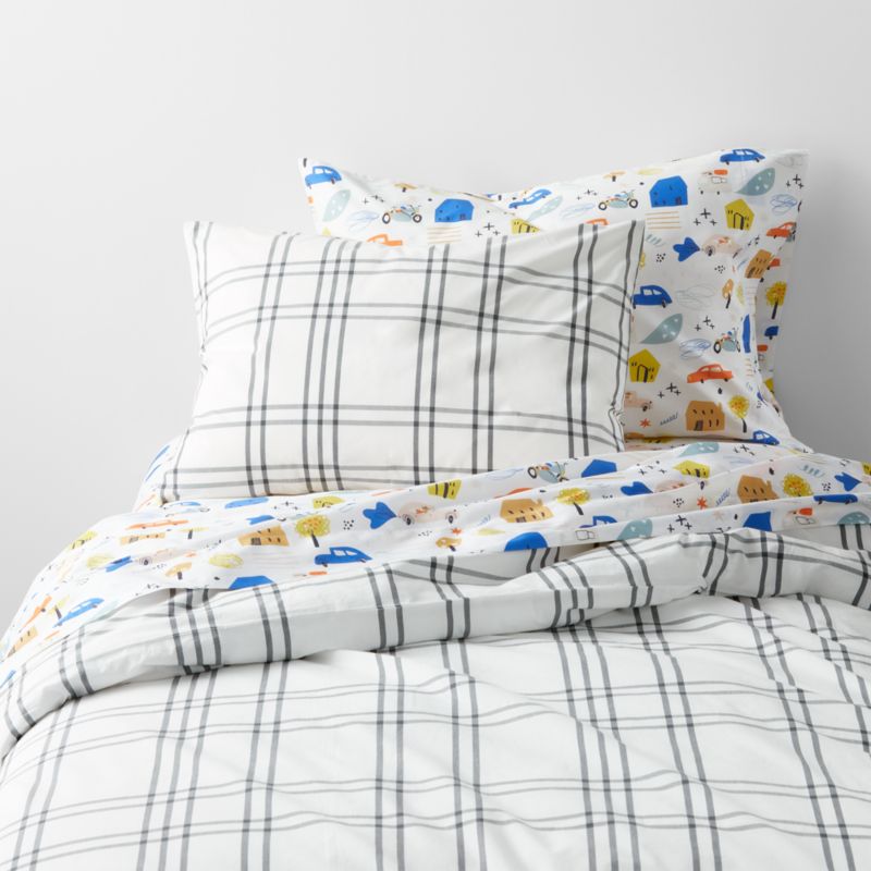 Taie d'oreiller en coton biologique Kids Stax