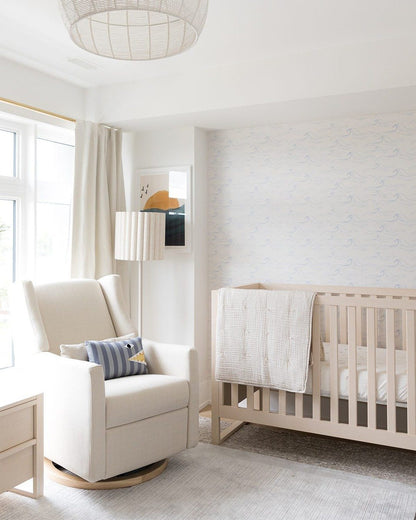 Applique murale à brancher Emme en lin plissé pour enfants