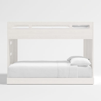 Lit en bois pour enfants avec échelle à gauche