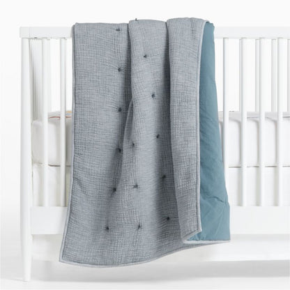 Couette de berceau Baby Aire en coton biologique matelassée à la main, froissée