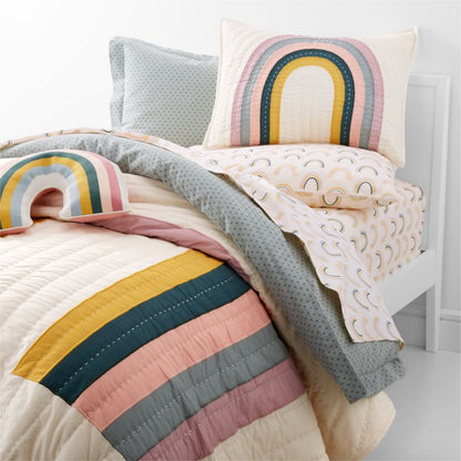 Coussin décoratif arc-en-ciel moderne pour enfants