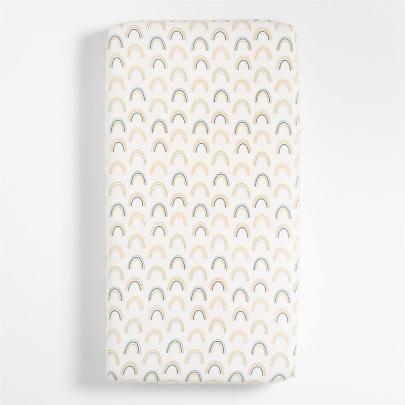 Drap-housse pour berceau Baby Stay Cool Asha Rainbow 100 % coton biologique