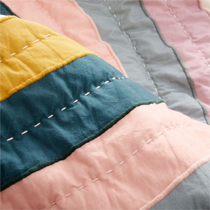 Couverture arc-en-ciel en coton biologique Asha pour enfants