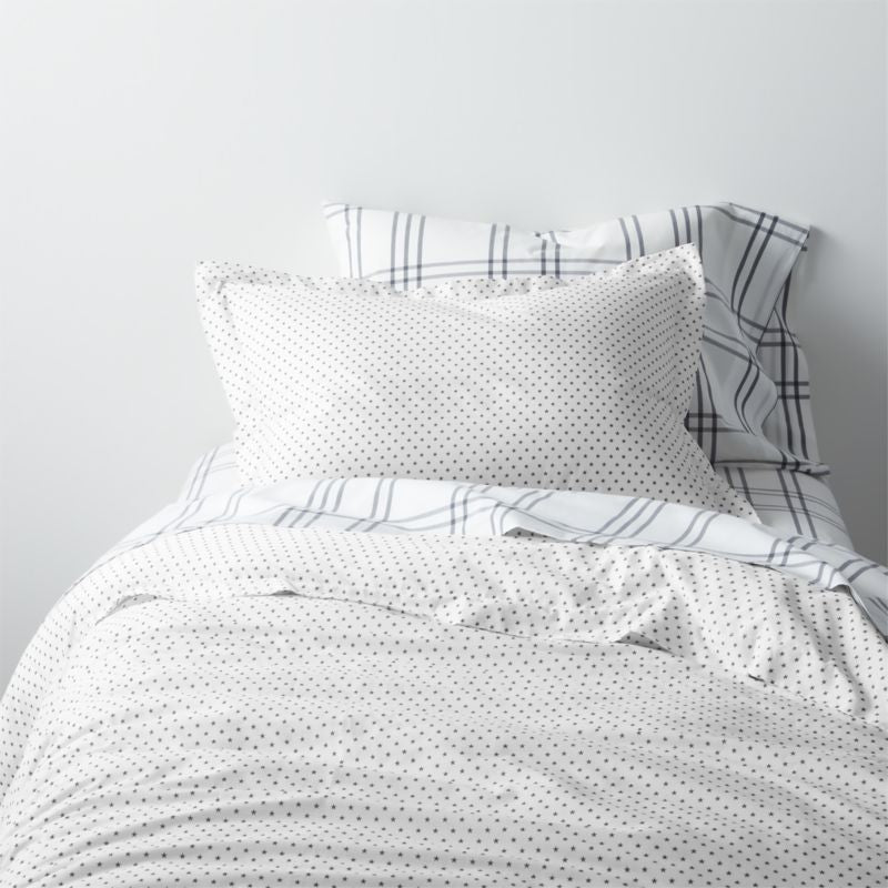 Ensemble de draps en coton biologique teint en fil pour enfants Stax