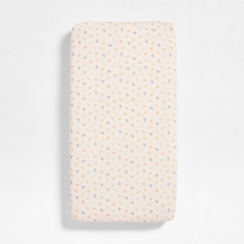 Drap-housse pour berceau en coton biologique Baby Birdie Blossoms