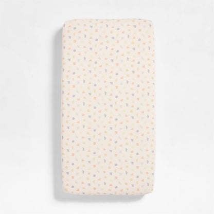 Drap-housse pour berceau en coton biologique Baby Birdie Blossoms