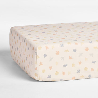 Drap-housse pour berceau en coton biologique Baby Birdie Blossoms