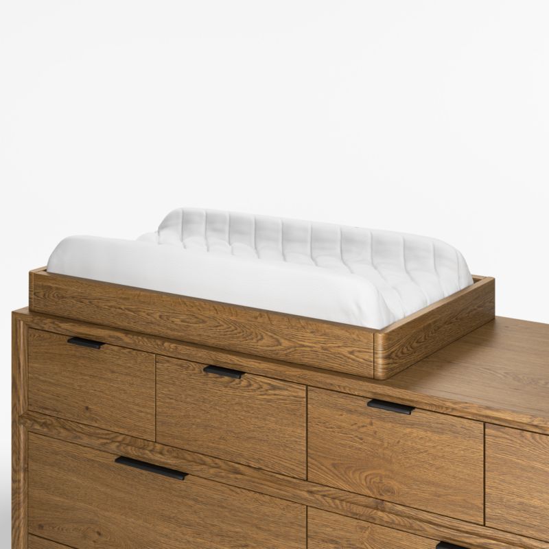 Matelas à langer Baby Bodie en bois brun lin