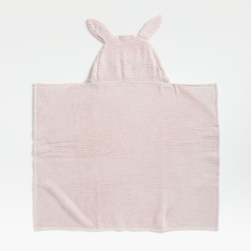 Serviette bébé à capuche en coton biologique avec motif lapin pour enfants
