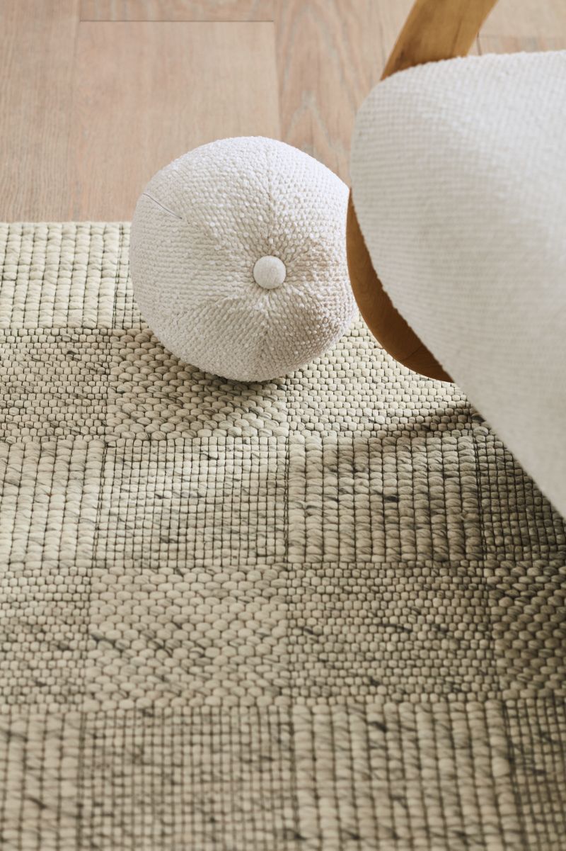 Tapis de performance en laine et polyester à gros carrés pour enfants