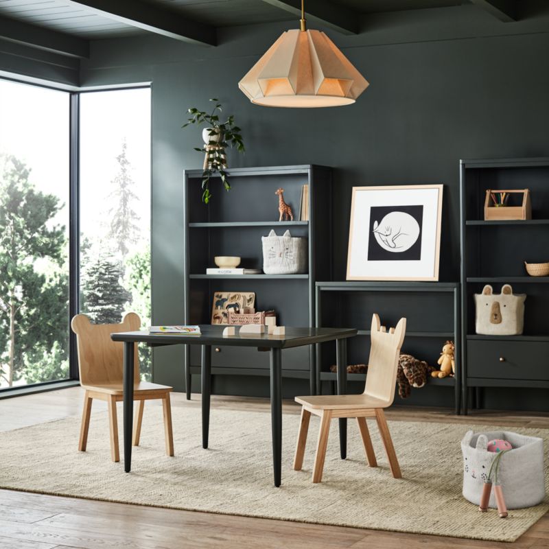 Tapis de performance en laine et polyester à gros carrés pour enfants