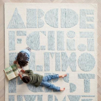 Tapis en laine moderne pour enfants avec alphabet