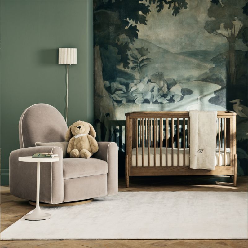 Applique murale à brancher Emme en lin plissé pour enfants