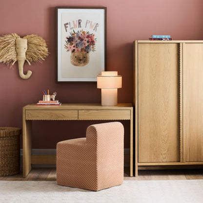 Lampe de table en lin Reese pour enfants