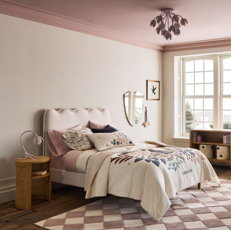 Lit rembourré à rayures Waveland pour enfants