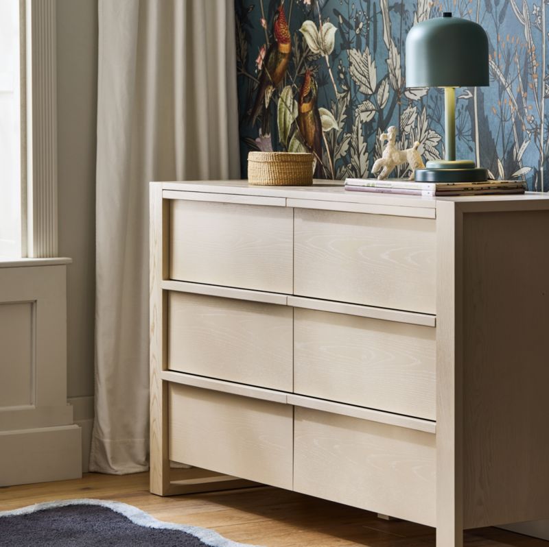 Commode large à 6 tiroirs en bois Gemini pour enfants