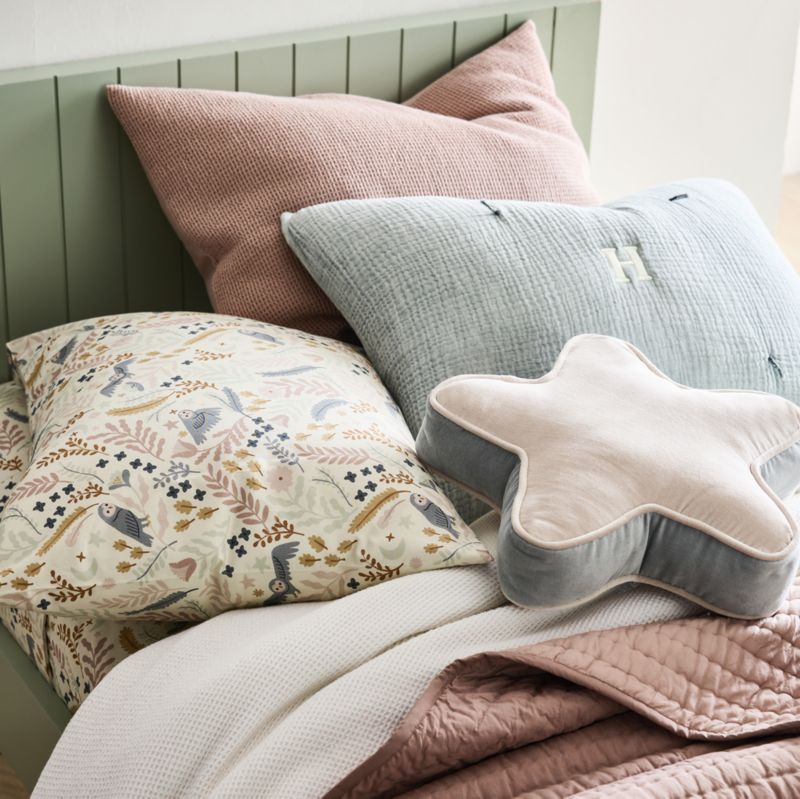 Ensemble de draps en percale de coton biologique pour enfants avec hibou