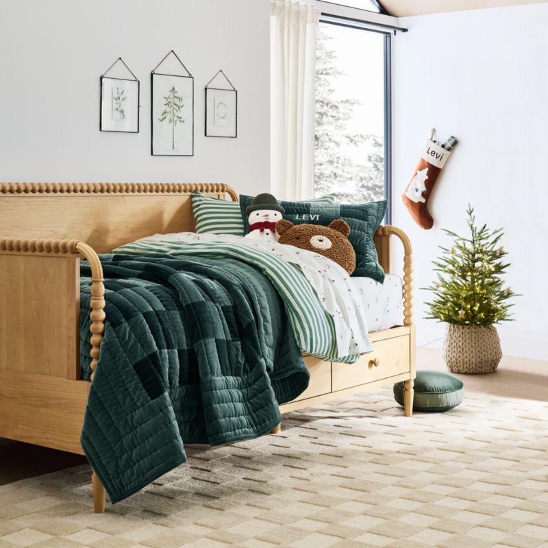 Tapis en laine à damier imparfait pour enfants