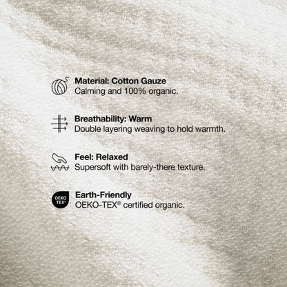 Couverture de berceau en gaze de coton biologique ultra-douce pour bébé