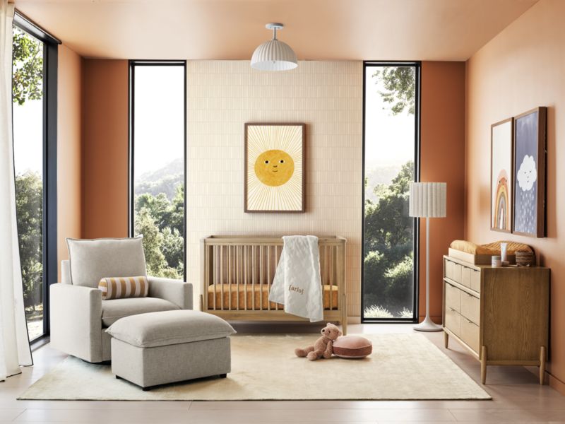 Lampadaire en lin plissé Emme pour enfants