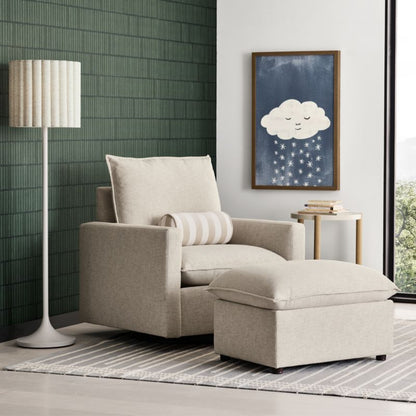 Pouf de rangement pour chambre d'enfant Kids Harbour à brides