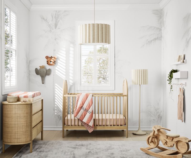 Lampadaire en lin plissé Emme pour enfants