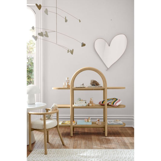 Miroir mural en métal en forme de cœur pour enfants