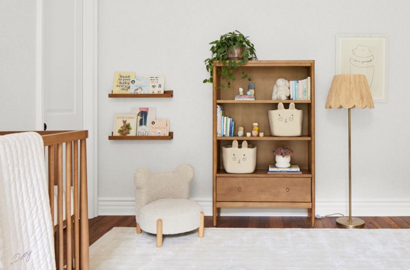 Lampadaire Greta pour enfants en raphia festonné