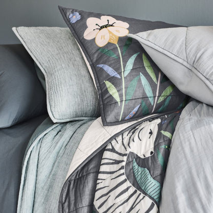 Couette enfant en voile de coton à motif tigre Marrakech Midnight