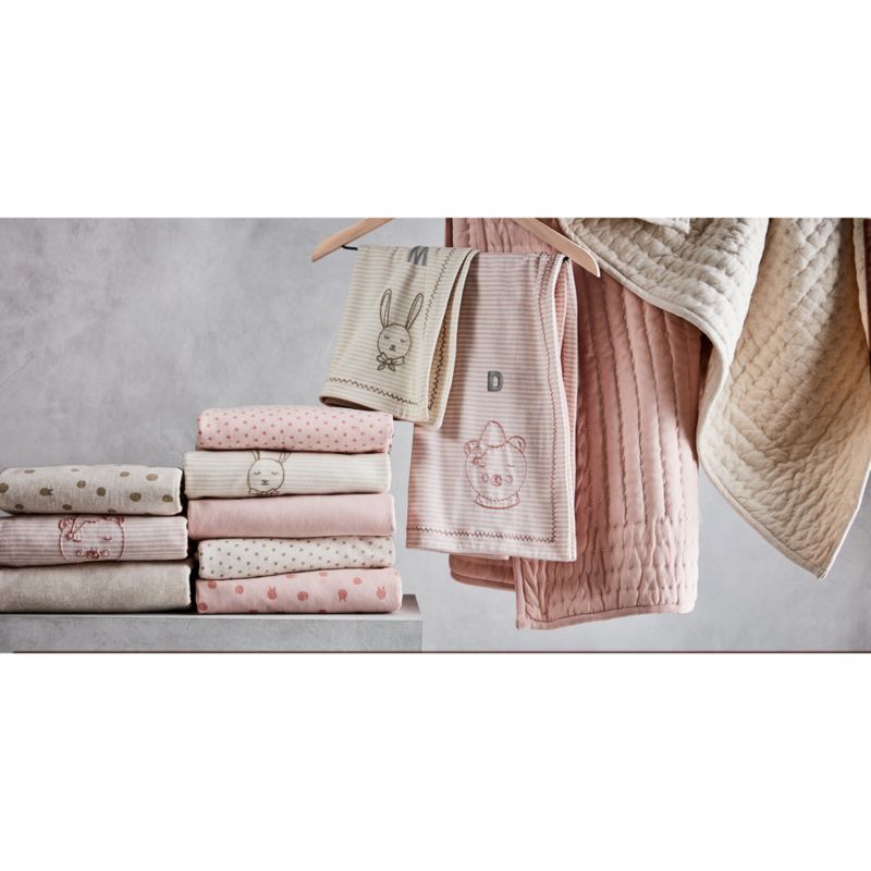 Couverture de berceau en jersey bio « Première fois » pour bébé