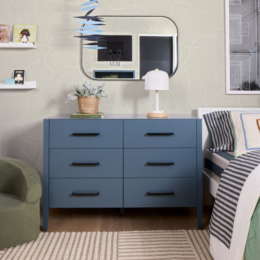 Commode à 6 tiroirs en bois bleu ardoise Kids Ever Simple