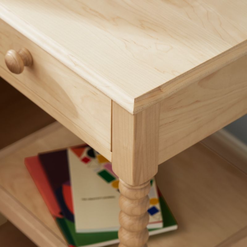 Table de chevet pour enfants Jenny Lind à fuseaux avec tiroir