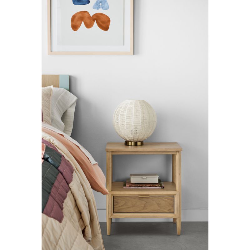 Table de chevet Kids Bodie naturelle avec tiroir