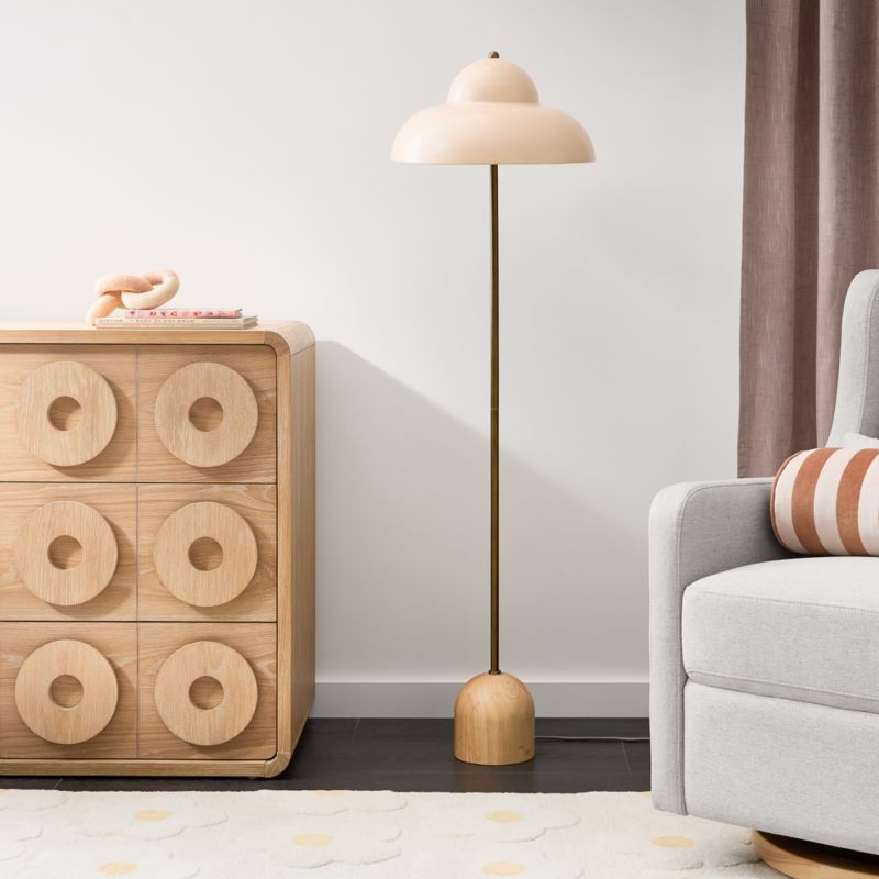 Lampadaire pour enfants Eloise en bois et métal