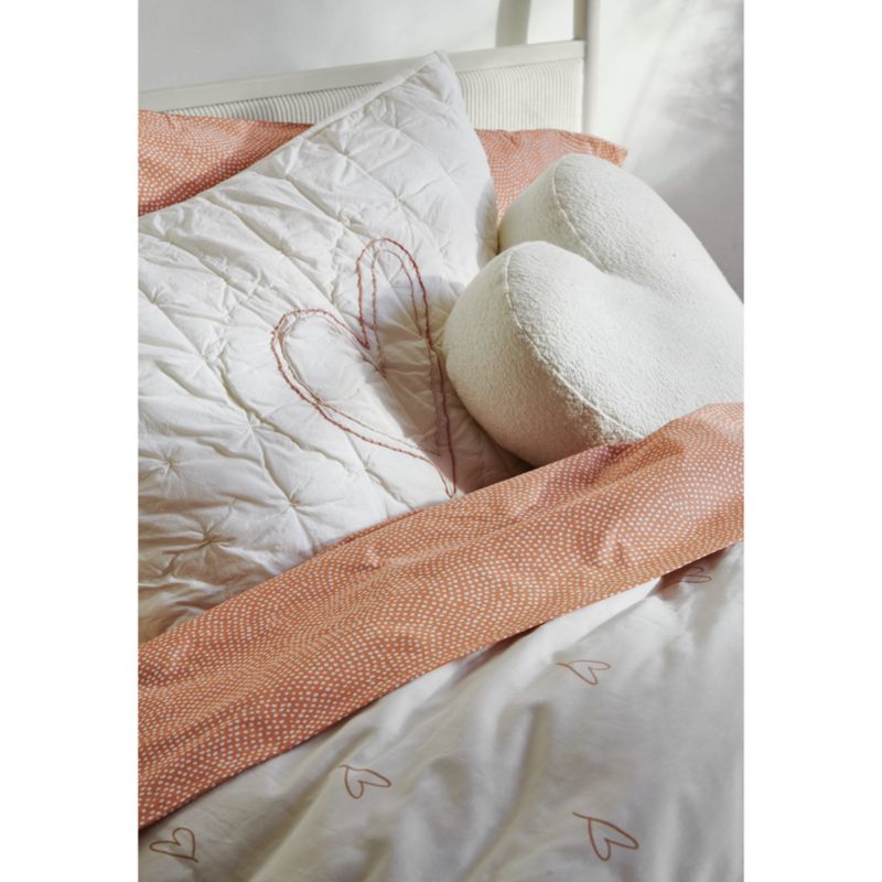 Coussin décoratif pour enfants en forme de cœur XO