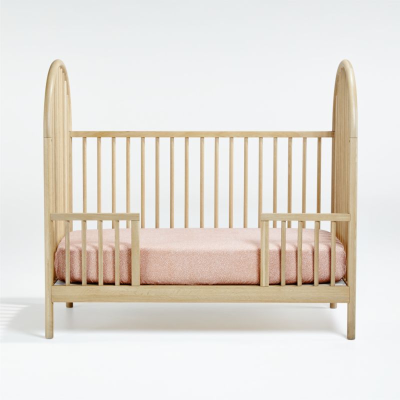 Barrière de lit pour tout-petit Baby Canyon en bois naturel à fuseaux