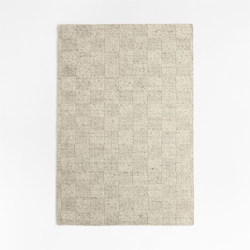 Tapis de performance en laine et polyester à gros carrés pour enfants