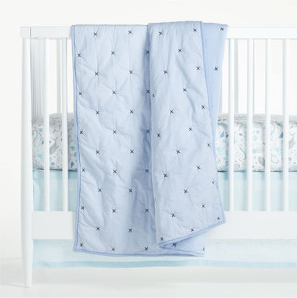 Drap-housse pour berceau en coton biologique Baby Stay Cool Sea