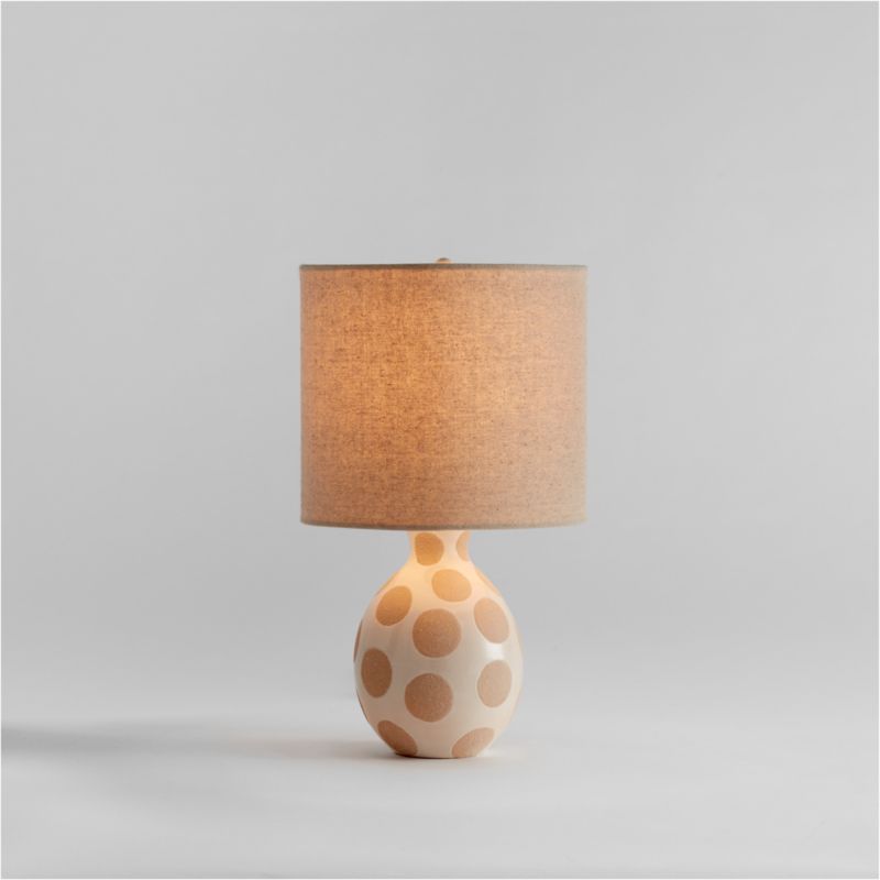 Lampe de table en céramique à pois pour enfants