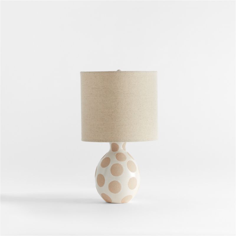 Lampe de table en céramique à pois pour enfants