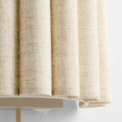 Applique murale à brancher Emme en lin plissé pour enfants