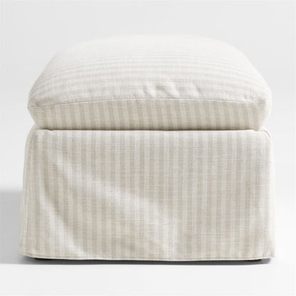 Pouf de rangement pour chambre d'enfant Baby Ever à rayures et housse amovible