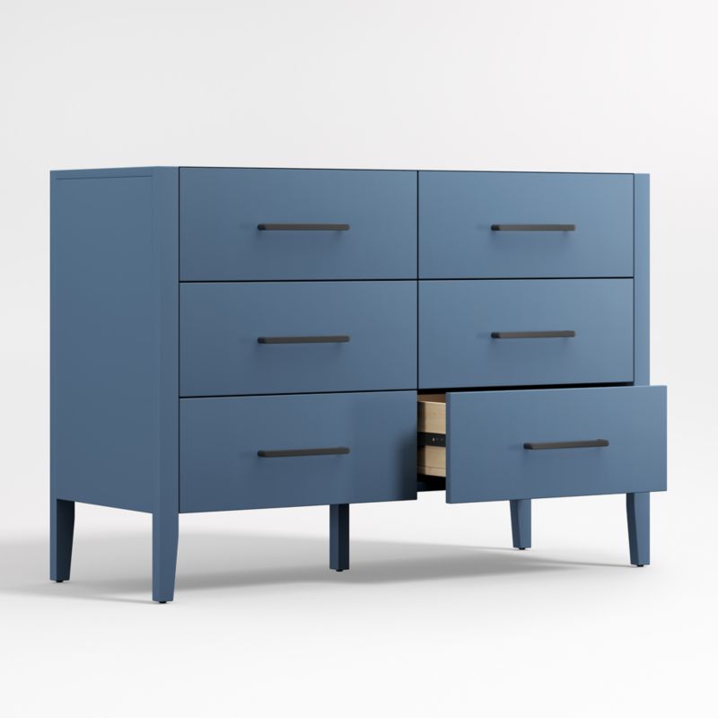 Commode à 6 tiroirs en bois bleu ardoise Kids Ever Simple