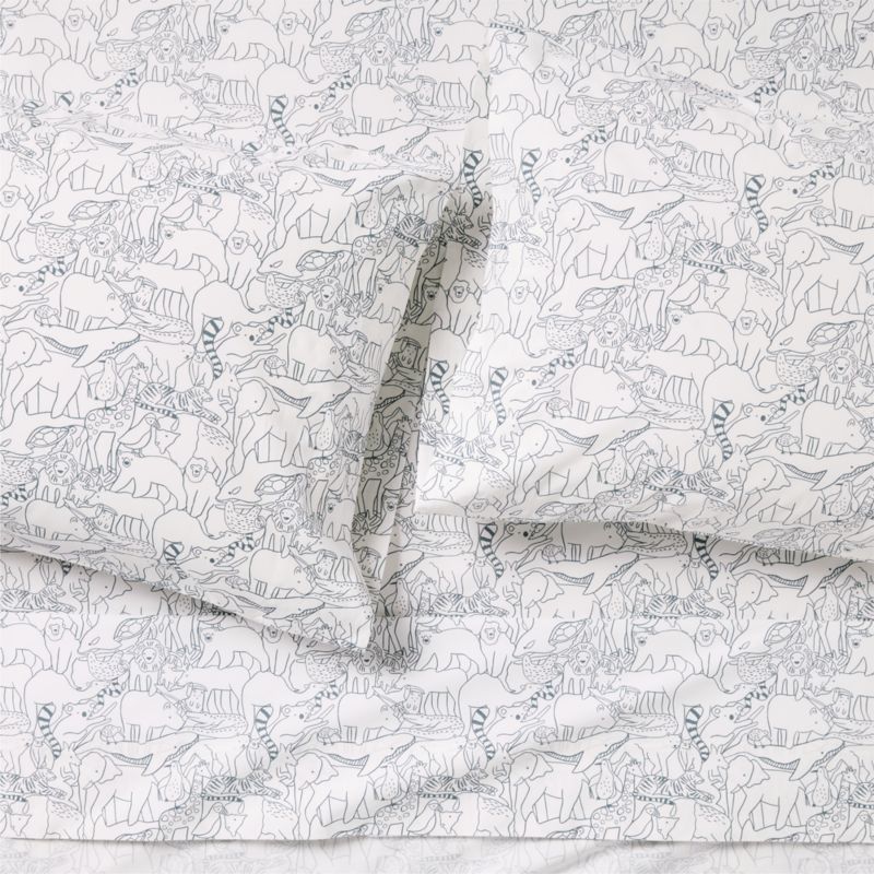Ensemble de draps en coton biologique Kids Explorer Animals