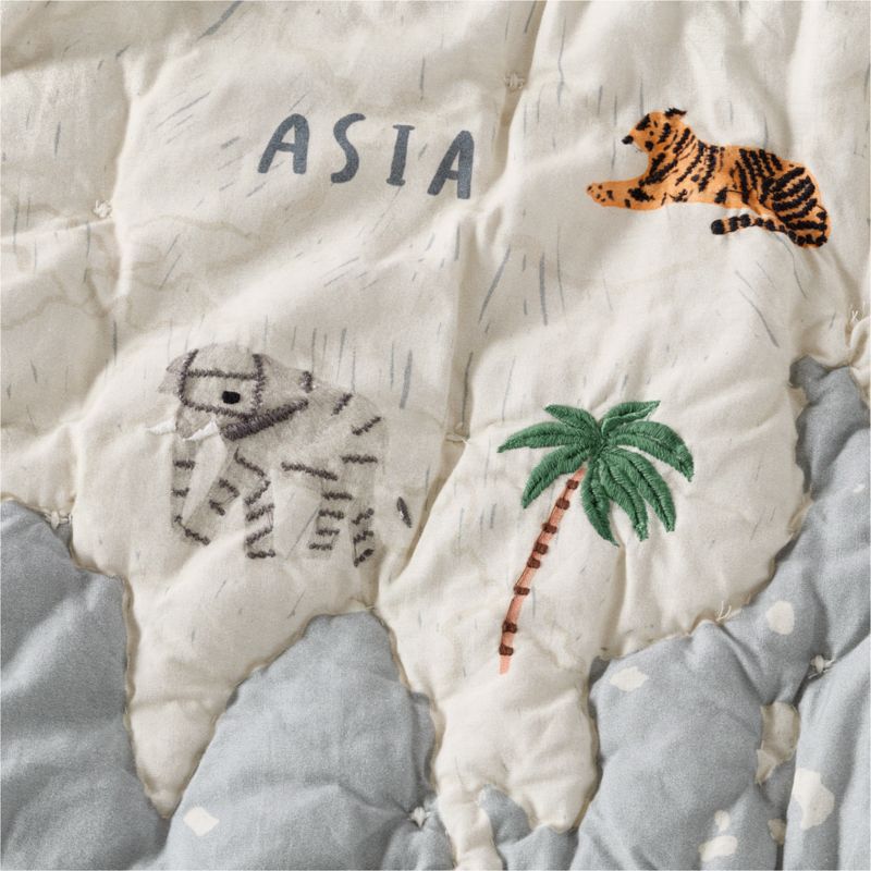 Couette en coton biologique pour enfants, aventure d'explorateur