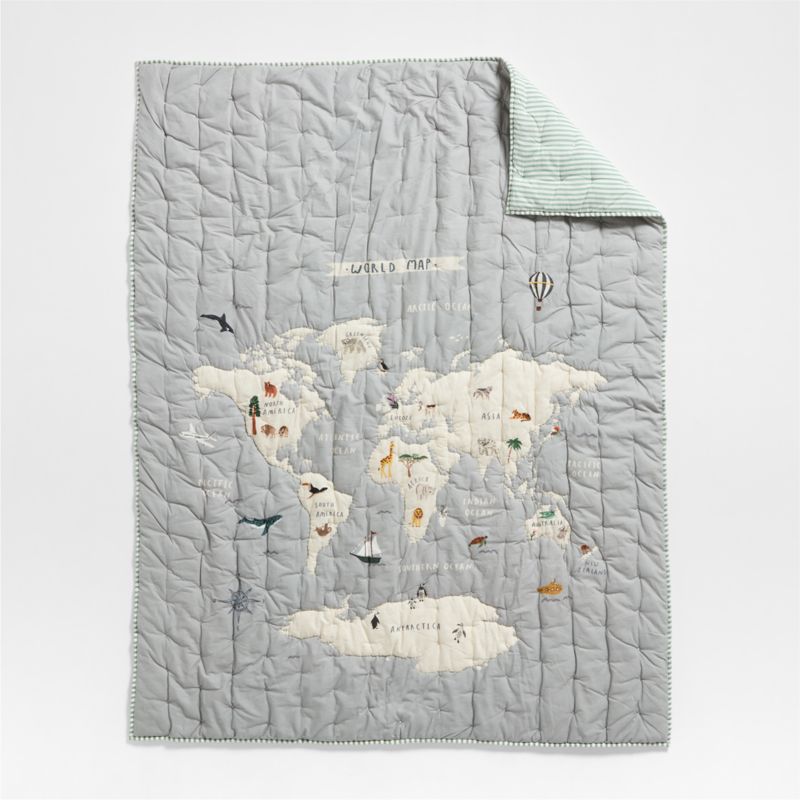 Couette en coton biologique pour enfants, aventure d'explorateur